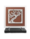 PLAQUE EN GRES CERAME + MOTIF INOX 24X24CM 