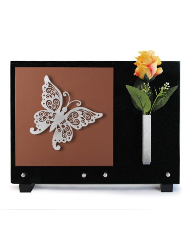 PLAQUE GRANIT GRES CERAME 25X35CM DECOR INOX