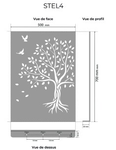 STELE ARBRE DECOUPE INOX... 2