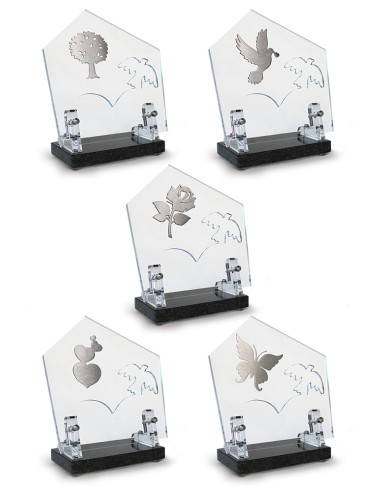 LOT DE 5 PLAQUES ALTUGLAS 19X19 DECOR INOX