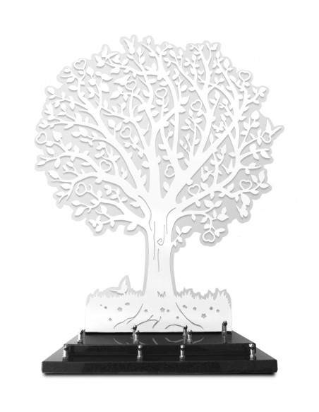 ARBRE INOX BLANC 60X67 FORMAT XL DOUBLE ALTU INCOLORE 5 INTERS