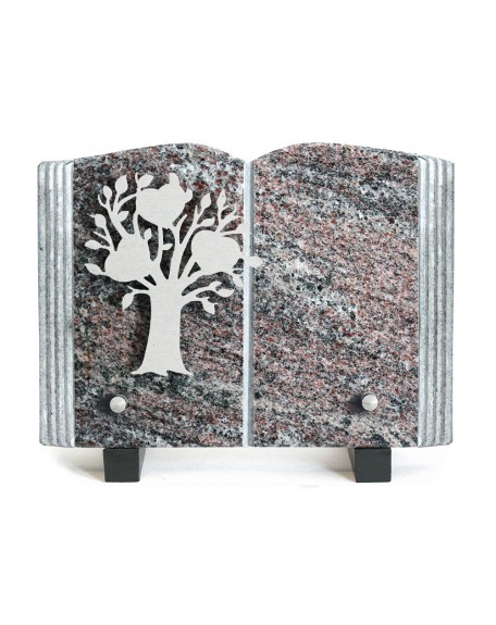 PLAQUE GRANIT 15X21 INOX ARBRE