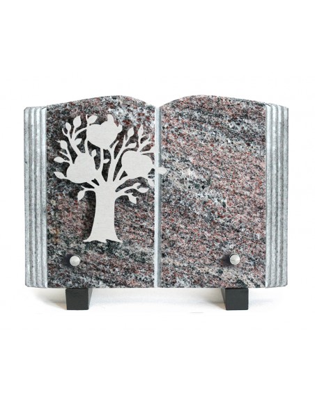 PLAQUE GRANIT 15X21 INOX ARBRE