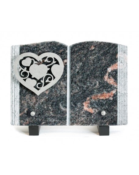 PLAQUE GRANIT 15X21 INOX COEUR