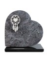 PLAQUE GRANIT COEUR 30X30 INOX ATTRAPE-REVE