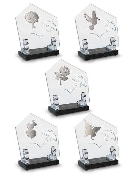 LOT DE 5 PLAQUES ALTUGLAS 19X19 DECOR INOX 