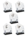 LOT DE 5 PLAQUES ALTUGLAS 19X19 DECOR INOX