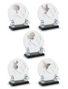 LOT DE 5 PLAQUES ALTUGLAS 19X19 DECOR INOX