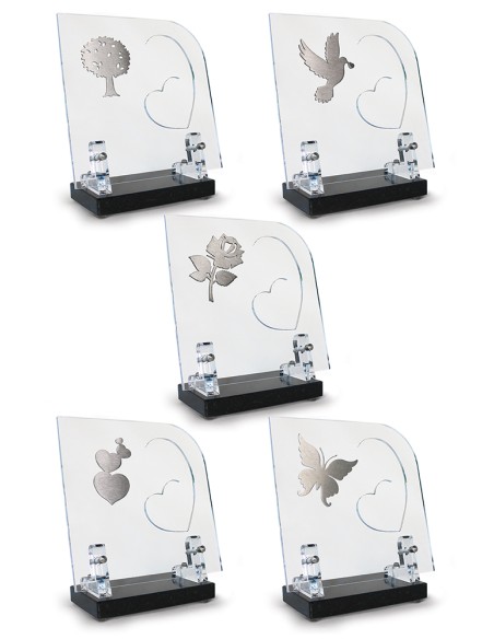 LOT DE 5 PLAQUES ALTUGLAS 19X19 DECOR INOX 