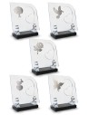 LOT DE 5 PLAQUES ALTUGLAS 19X19 DECOR INOX