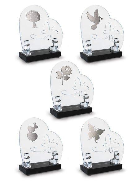 LOT DE 5 PLAQUES ALTUGLAS 19X19 DECOR INOX 