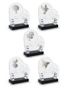 LOT DE 5 PLAQUES ALTUGLAS 19X19 DECOR INOX