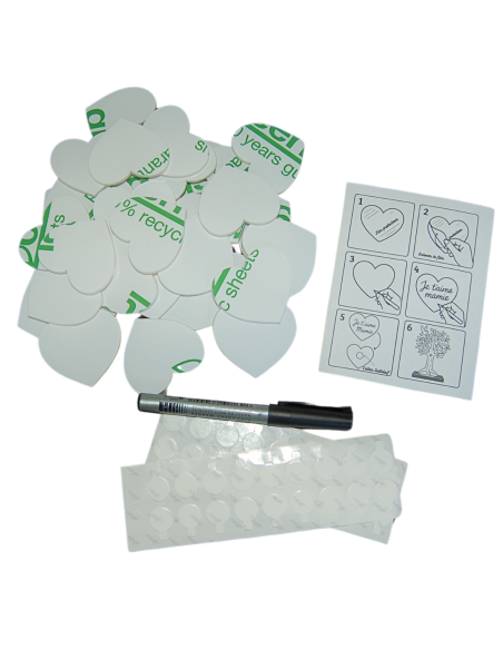 LOT 36 COEURS ALTU PERSONNALISABLES + 1 MARQUEUR OFFERT