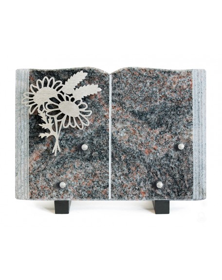 PLAQUE GRANIT 17X25 INOX BOUQUET