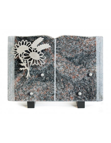 PLAQUE GRANIT 17X25 INOX BOUQUET