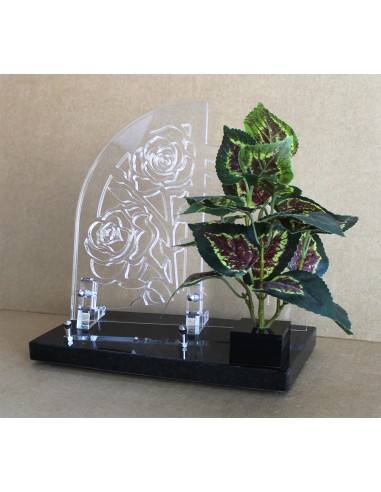 PLAQUE ALTUGLAS 28X25CM AVEC PLANTE...