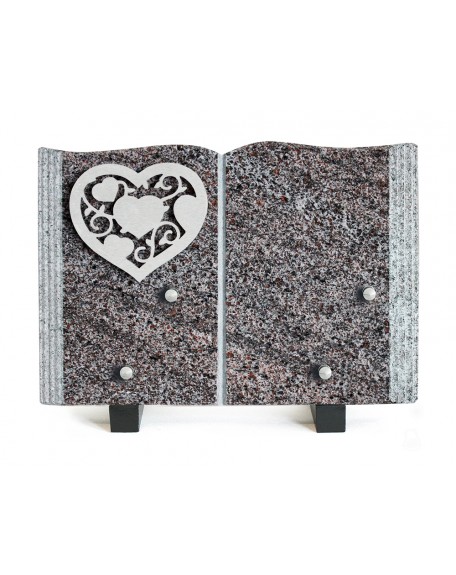 PLAQUE GRANIT 17X25 INOX COEUR