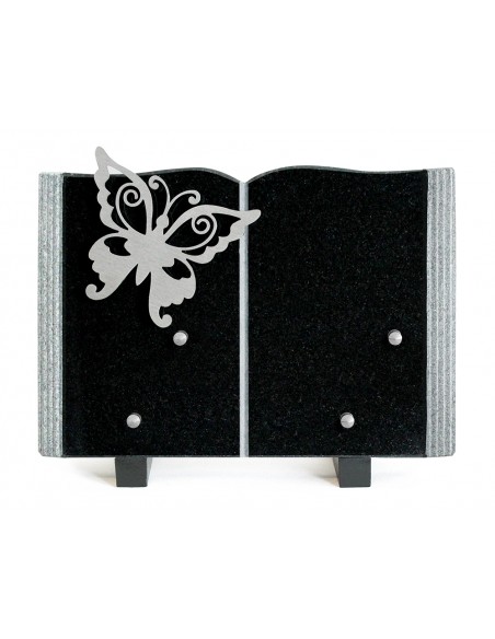 PLAQUE GRANIT 17X25 INOX PAPILLON