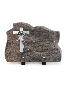 PLAQUE GRANIT 25X35 INOX CROIX