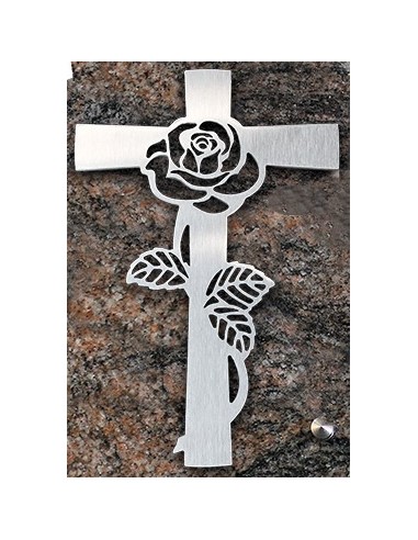 PLAQUE GRANIT 25X35 INOX CROIX