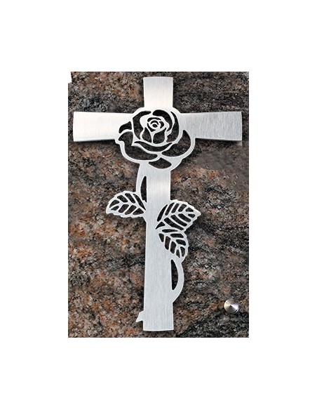 PLAQUE GRANIT 25X35 INOX CROIX
