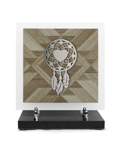 PLAQUE EN GRES CERAME + MOTIF INOX...