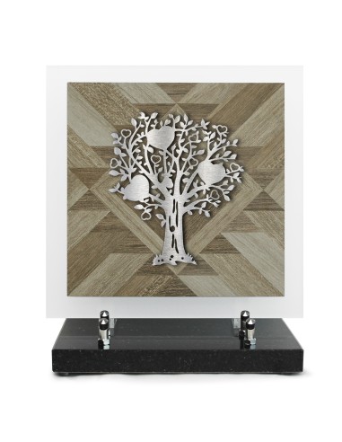 PLAQUE EN GRES CERAME + MOTIF INOX...