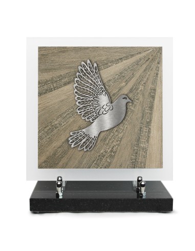 PLAQUE EN GRES CERAME + MOTIF INOX...