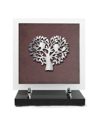 PLAQUE EN GRES CERAME + MOTIF INOX...