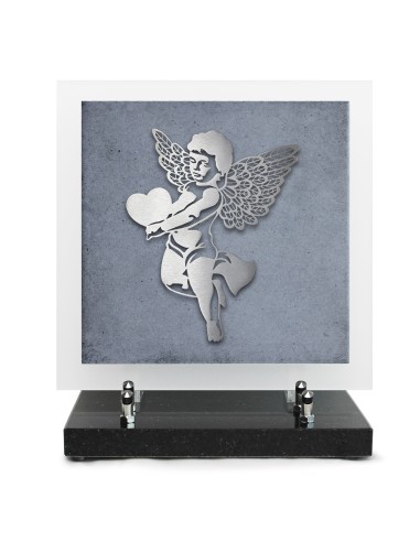 PLAQUE EN GRES CERAME + MOTIF INOX...