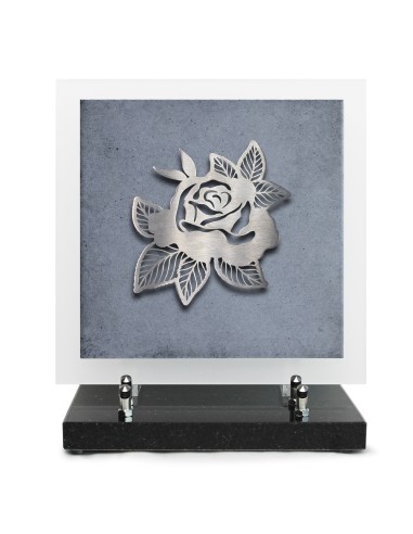 PLAQUE EN GRES CERAME + MOTIF INOX...