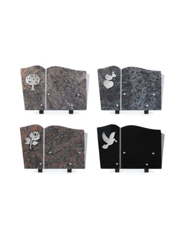 LOT DE 4 PLAQUES GRANIT 20X30CM DECOR...