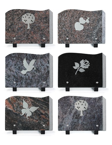LOT DE 6 PLAQUES GRANIT 15X21CM DECOR...