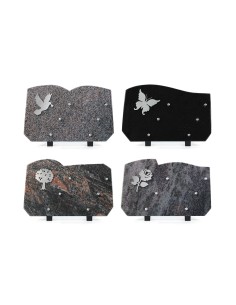 LOT DE 4 PLAQUES GRANIT...