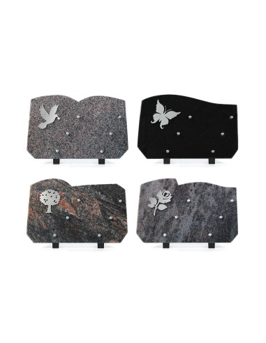 LOT DE 4 PLAQUES GRANIT 19X29CM DECOR...