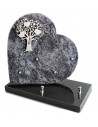PLAQUE GRANIT COEUR 26X26 INOX ARBRE