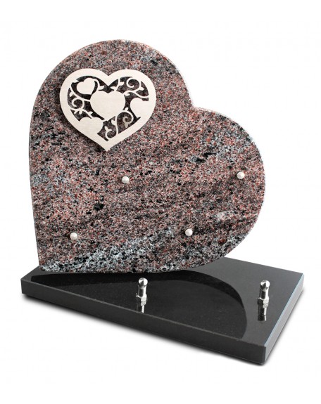 PLAQUE GRANIT COEUR 26X26 INOX COEUR