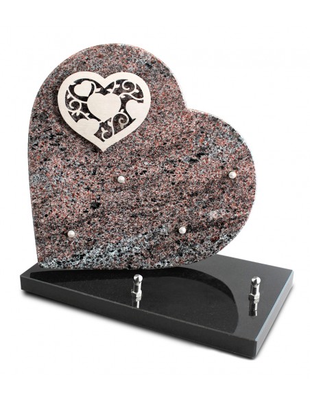 PLAQUE GRANIT COEUR 26X26 INOX COEUR