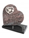 PLAQUE GRANIT COEUR 26X26 INOX COEUR
