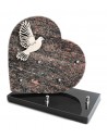 PLAQUE GRANIT COEUR 26X26 INOX COLOMBE