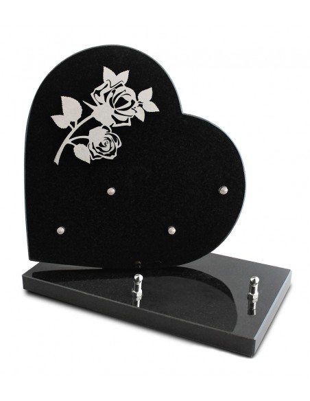 PLAQUE GRANIT COEUR 26X26 INOX ROSE