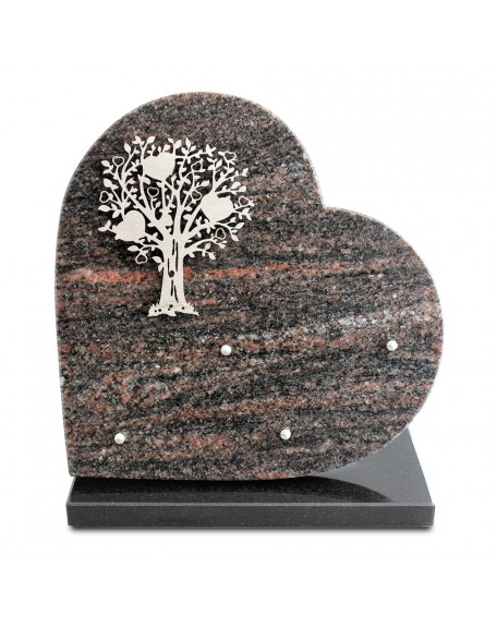 PLAQUE GRANIT COEUR 30X30 INOX COEUR