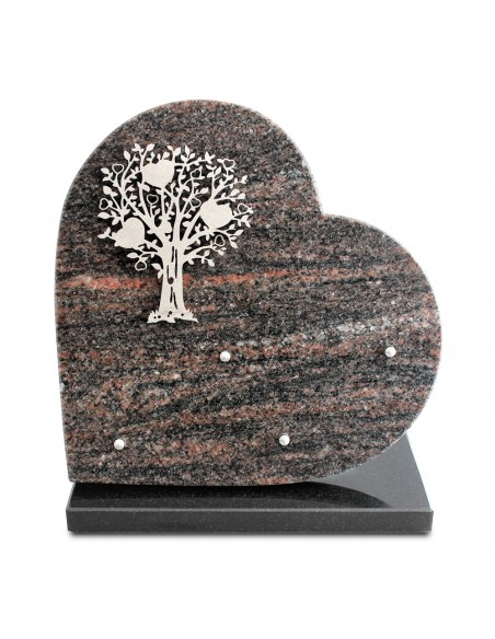 PLAQUE GRANIT COEUR 30X30 INOX COEUR