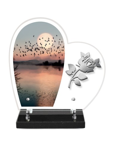 PLAQUE ALTU IMPRIMEE COEUR S/SOCLE...