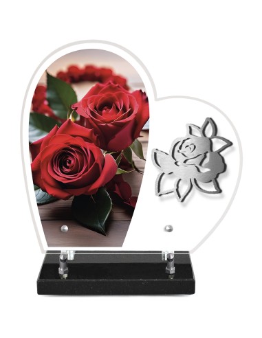 PLAQUE ALTU IMPRIMEE COEUR S/SOCLE...