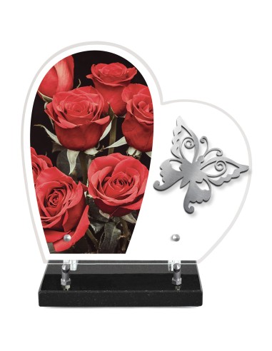 PLAQUE ALTU IMPRIMEE COEUR S/SOCLE...