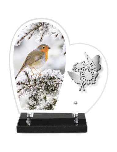 PLAQUE ALTU IMPRIMEE COEUR S/SOCLE...