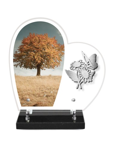 PLAQUE ALTU IMPRIMEE COEUR S/SOCLE...