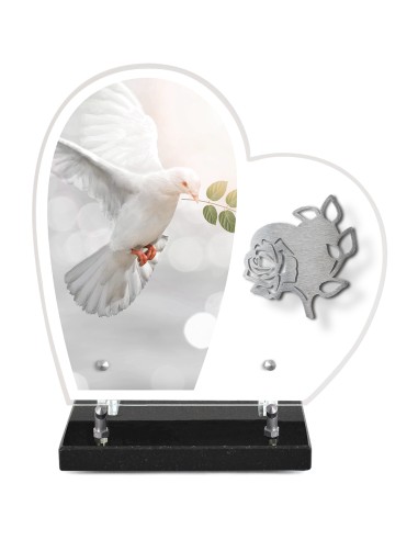 PLAQUE ALTU IMPRIMEE COEUR S/SOCLE...