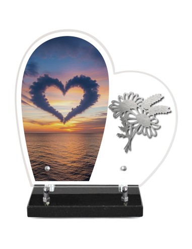 PLAQUE ALTU IMPRIMEE COEUR S/SOCLE...